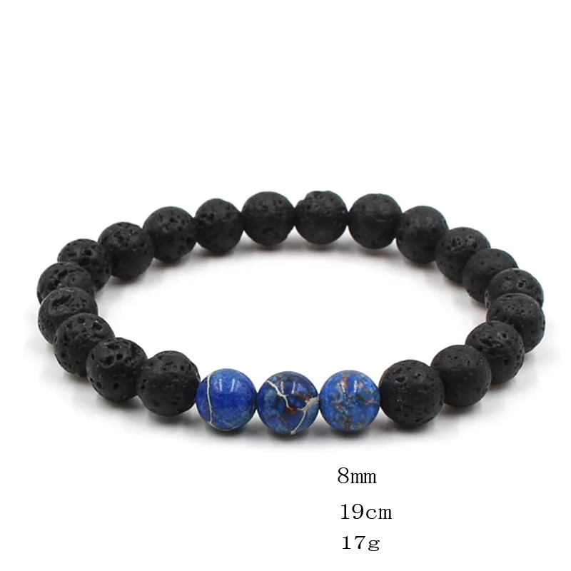 Бусины из черного лавового камня 8 мм 4 цвета|yoga jewelry|bracelet stretchdiffuser bracelet |
