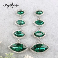 veyofun classic crystal drop earrings vintage bridal dangle earrings long fashion jewelry for women gift