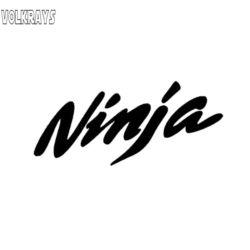 

Забавные автомобильные стикеры Volkrays, наклейки ниндзя, автомобильные аксессуары, черный/серебристый ПВХ, 18 см * 8 см