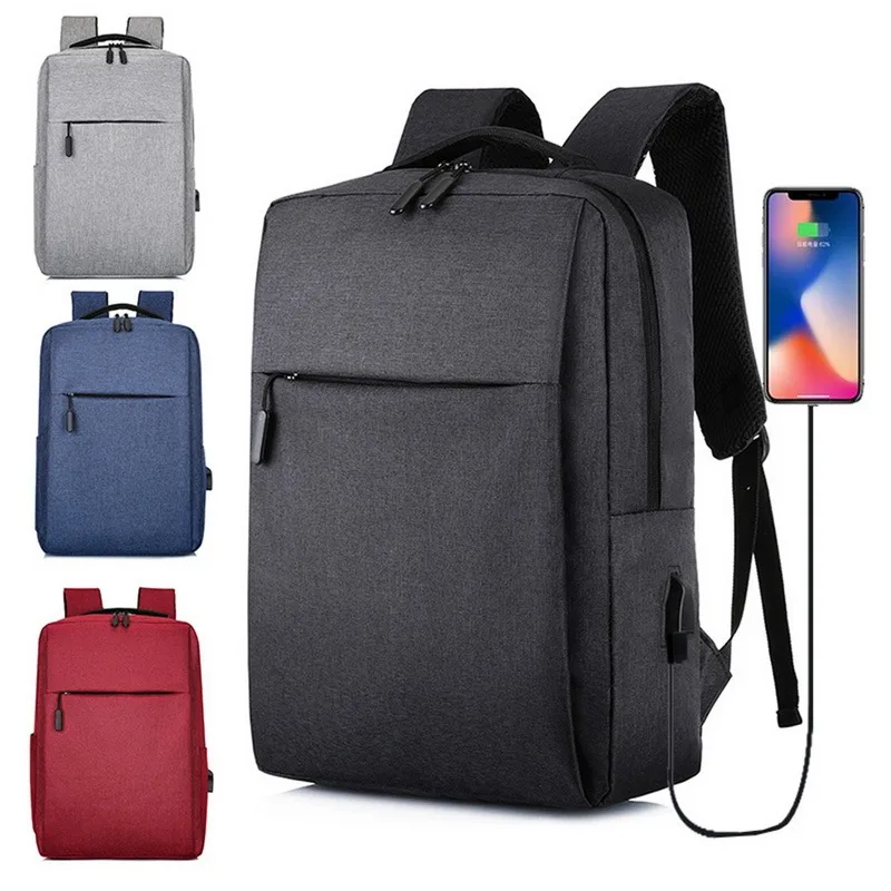 

Men's Backpack Travel Business Trip Laptop USB Charging Interface Simple Outside Bag Daypacks Male Leisure Large Capacity