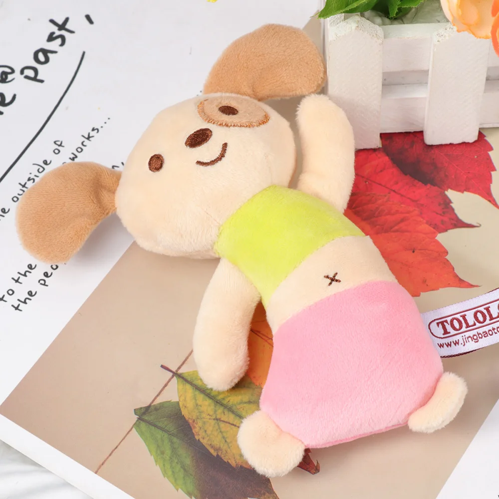 

1Pc Baby Hand Rattle Lovely Cartoon Animal Plush Stuffed Infant Appease Doll (Elephant Styling)