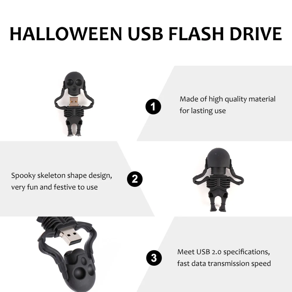 

32GB USB 2.0 Jump Drive Portable Skeleton Pen Drive Thumb Drive