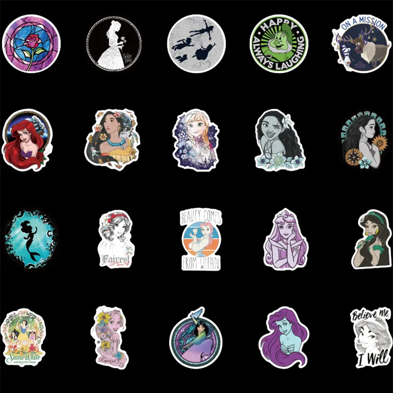 50100pcs disney princess sticker frozen 2 sticker refrigerator computer washing machine mobile phone desk decoration sticker free global shipping