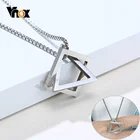 Мужское геометрическое ожерелье Vnox, Минималистичная Подвеска из нержавеющей стали, треугольник и квадрат в стиле рок, панк, ювелирное изделие