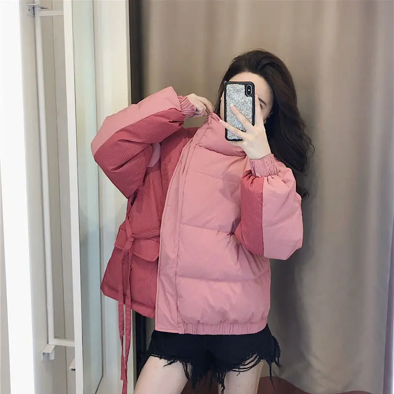 

New fashionable cotton padded jacket in winter 2020 women winter sweater clothes set Regular Button Up Collar