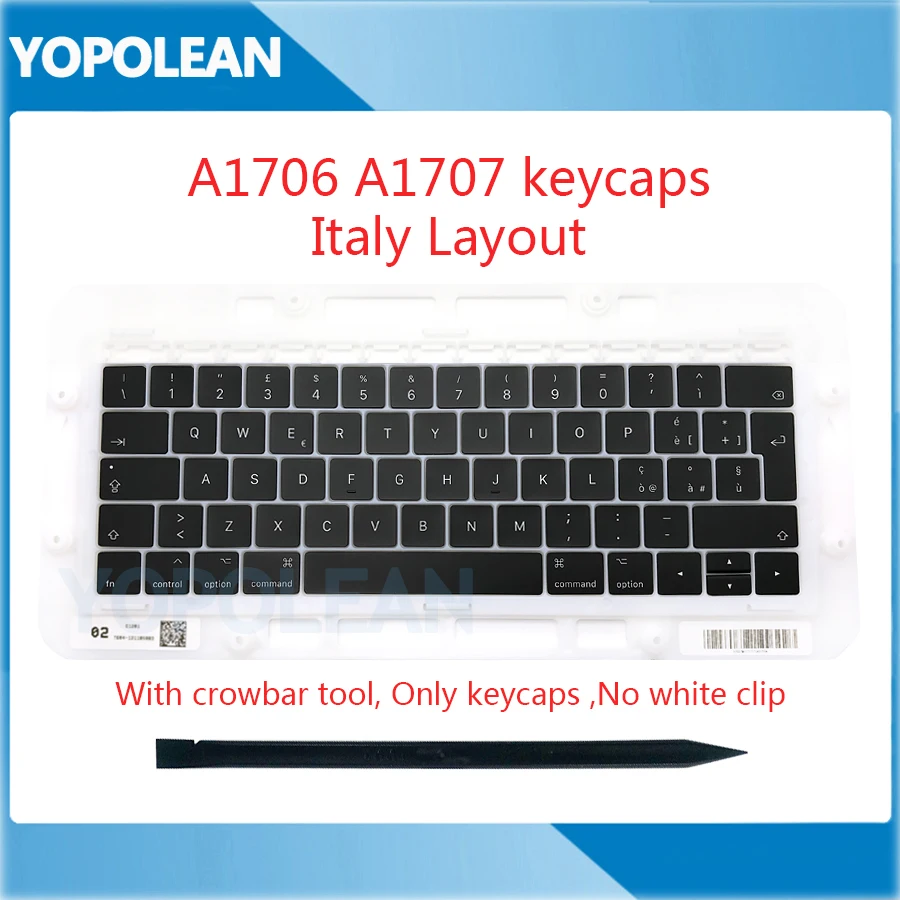 

Новая итальянская клавиатура с клавишами, колпачки для клавиш для Macbook Pro Retina 13 дюймов A1706 15 дюймов A1707 конец 2016 Середина 2017