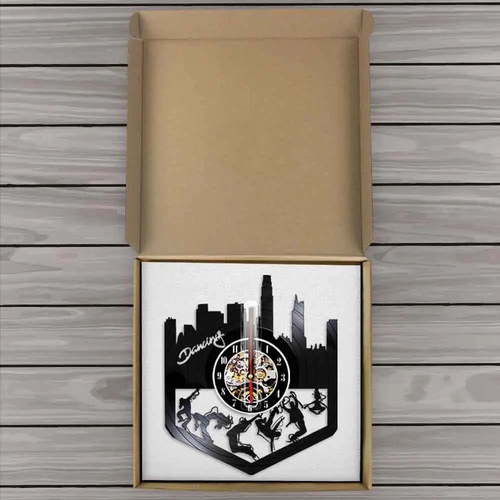 Винтажные виниловые часы для танго и танцев настенные силуэт декор стен диско