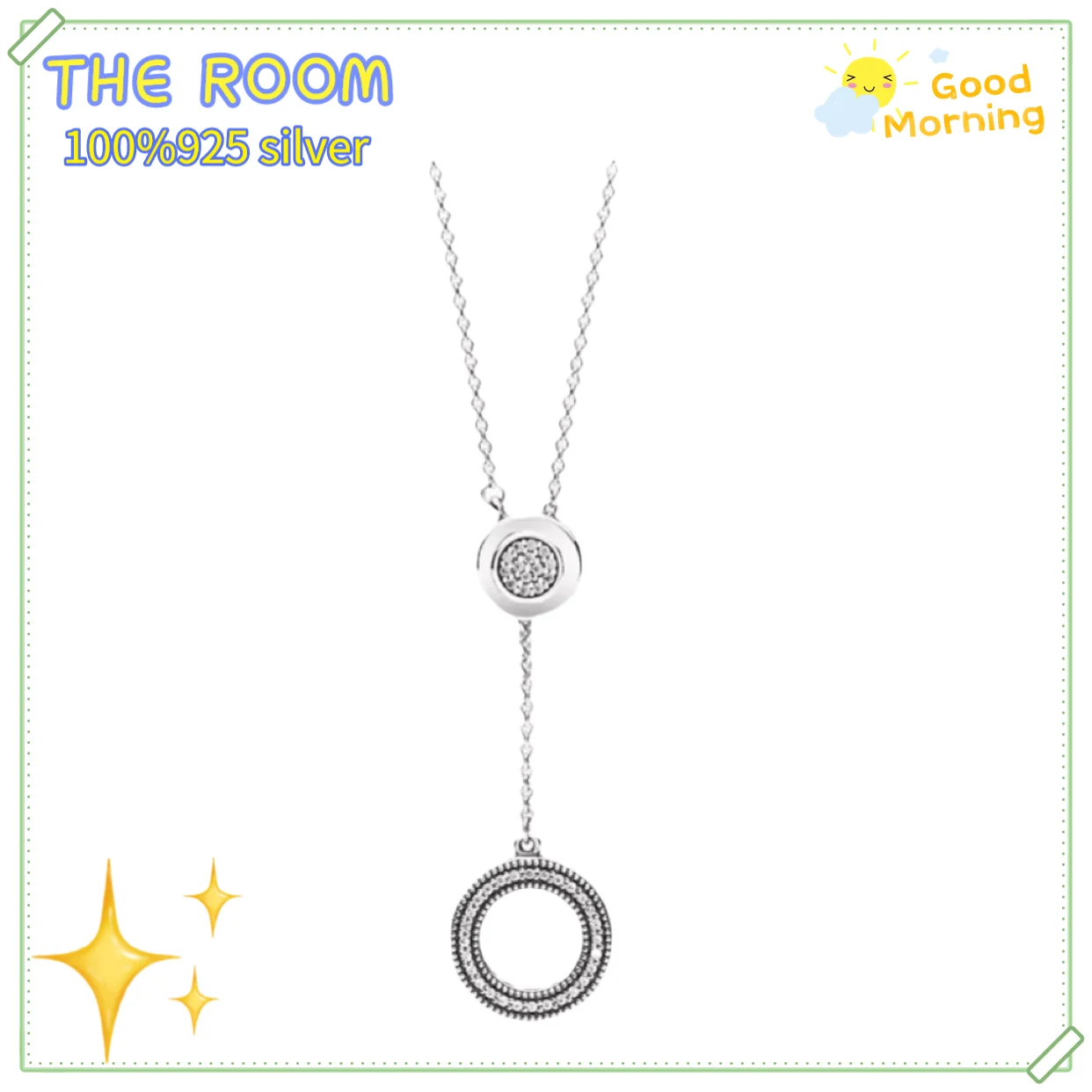 

Brand new luxury genuine Pandora 100% S925 Sterling Silver Charm Necklace (adjustable) Pendant Beads Fit Women boutique jewelry