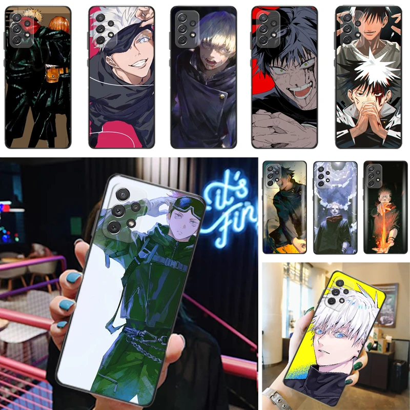 

Jujutsu Kaisen Satoru Gojo Yuji Itadori Sukuna Fushiguro Megumi Phone Case For Samsung Galaxy A52 4G 5G A72 Carcasa Back Cover