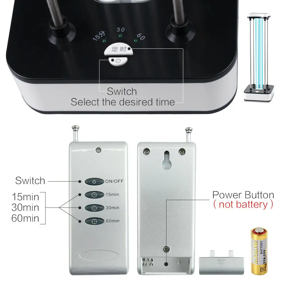 Кварцевая ультрафиолетовая озоновая лампа UVC 60 Вт 220 В домашний бактерицидный