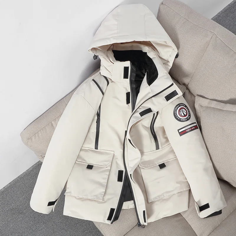 Пуховик мужской модная рабочая одежда новый стиль Молодежная куртка пуховик