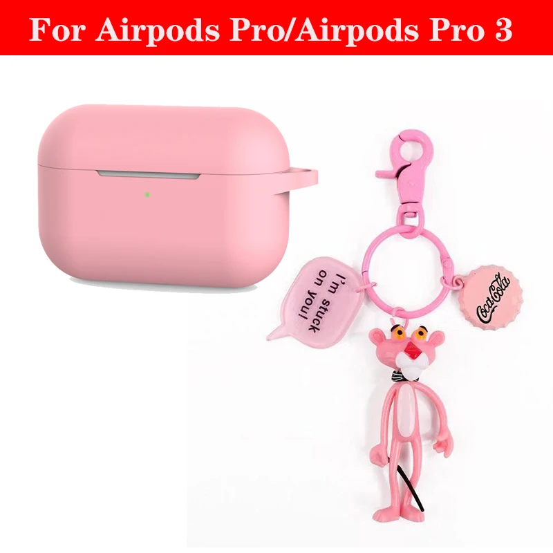 Чехол для AirPods Pro, роскошный чехол с кольцом для ключей, чехол для ключей с сердечком, мультяшный брелок для Air pods 2, силиконовый беспроводной чехол для наушников - Цвет: K6 for airpods Pro