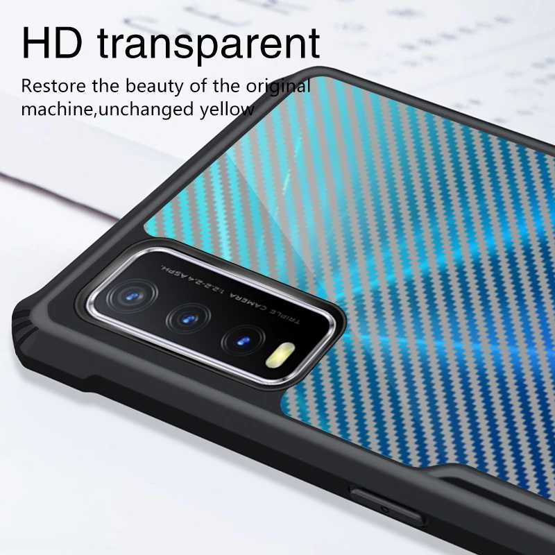 

Rzants For Vivo Y20 Y51 Case Hard [Blade] Shockproof Slim Crystal Clear Cover funda Casing
