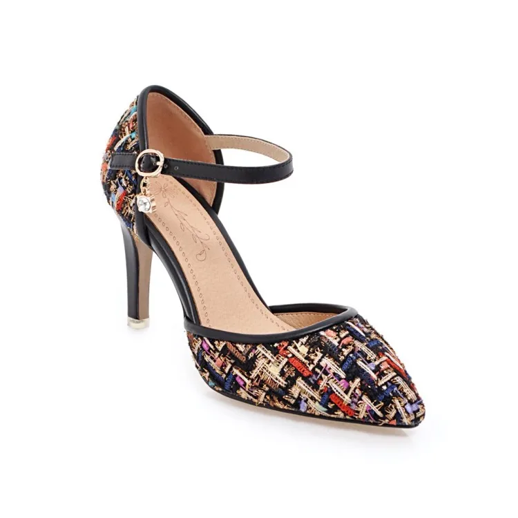 

Big SizeMixed color pointed sandals high heels sandals women shoes woman summer ladies