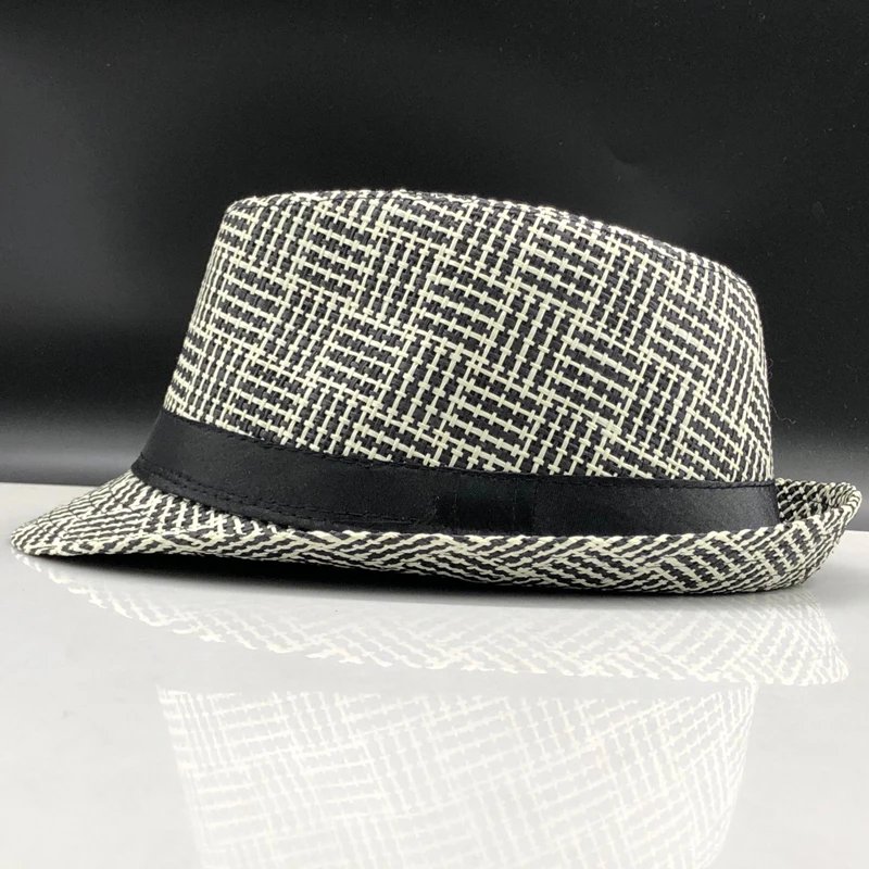 Модные летние соломенные мужские шляпы «Fedora» Мужская Гангстерская шляпа Кепка летняя пляжная шляпа Панама шляпа сомбреро шляпа с полями для путешествий