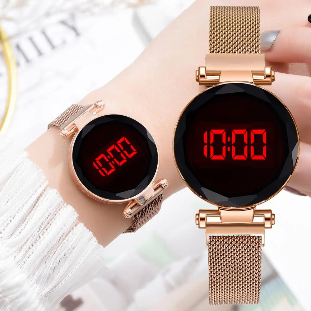 Новинка 2020 модные повседневные женские часы с сетчатым ремешком спортивные со