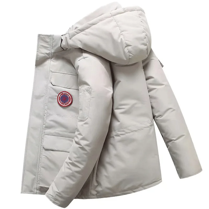 

Men's Winter Snow Down Parkas Jackets Casual Fur Collar Hooded Coat Male Thicken Warm Overcoat Windbreaker Camouflage Jacket Men