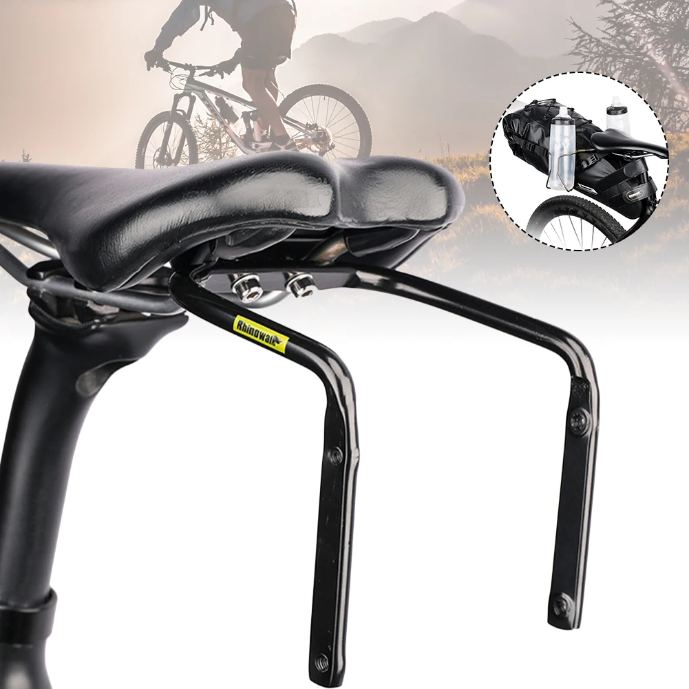Bike Saddle Stabilizer Bracket Rear Seat Mounting Bicycle Luggage Rack Support Shelf Bag Accessorie | Спорт и развлечения