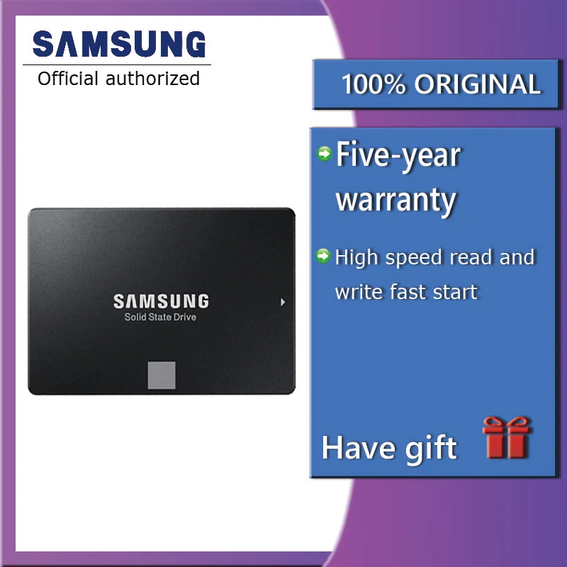 Samsung 860 EVO Внутренний твердотельный накопитель 250GB 500GB 1 ТБ HDD жесткий диск HD SATA 3 2,5 дюймов SATA III SSD для ноутбуков настольных ПК