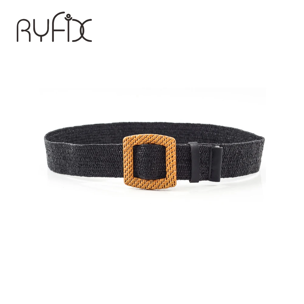 Женский вязаный восковой шнур широкий эластичный ремень Женская винтажная