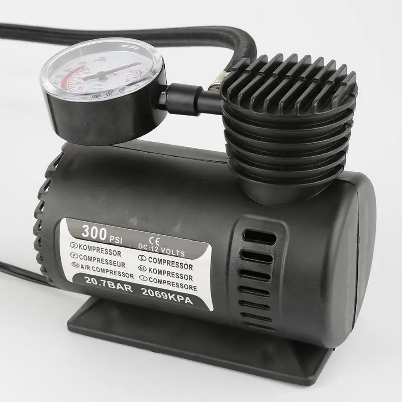 

Universal Auto Mini 12V Portable Mini Air Compressor Car Tire Inflator Pump DC Electric Tire Inflator Pump Air Compressor