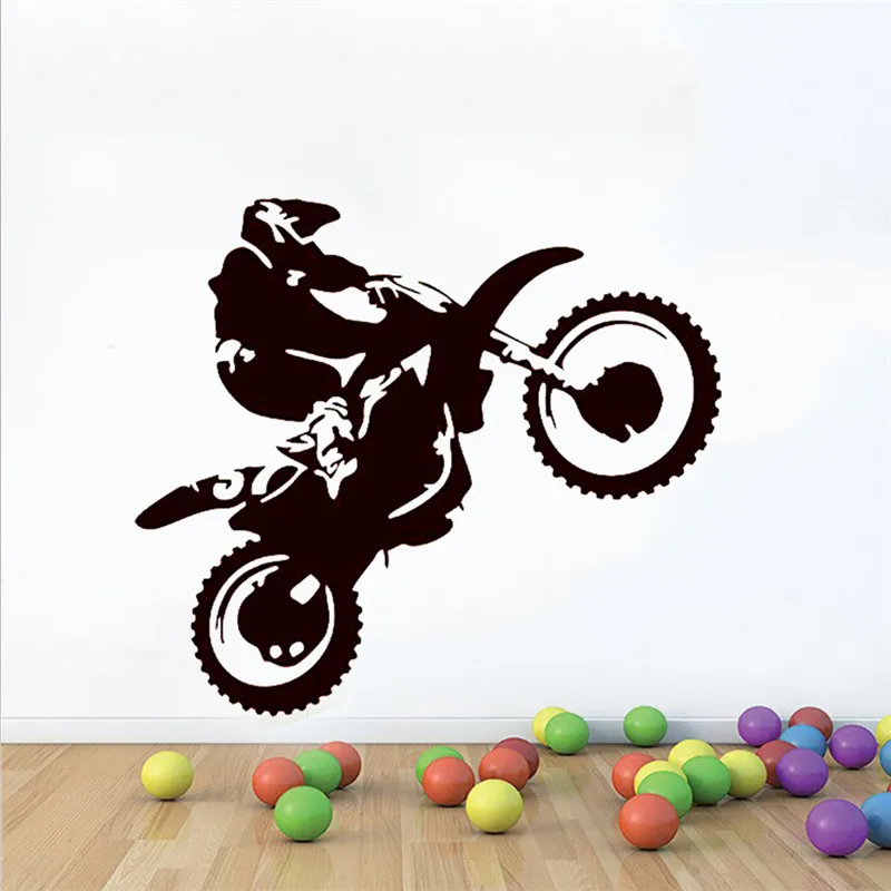 Моторный водительский мотоцикл гоночная Наклейка на стену виниловая Фреска