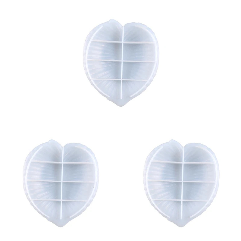 

3Pcs Leaf Disc Fruit Snack Storage Silicone Diy Crystal Glue Mold