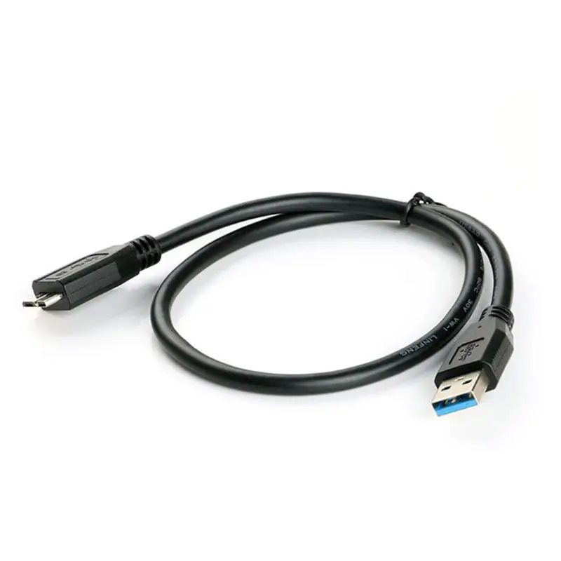30 см черный портативный мини USB 3 0 штекер A к Micro B кабель для передачи данных шнур