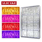 Поликарбонатная форма для шоколада, форма I LOVE YOU, Кондитерская форма на День святого Валентина, формочка для шоколада, инструменты для выпечки кондитерских изделий