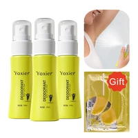 3pcs yoxier naturally fresh deodorant spray remove odor sweat nourish antibacterial non sticky convenient aloe vera extract 20ml