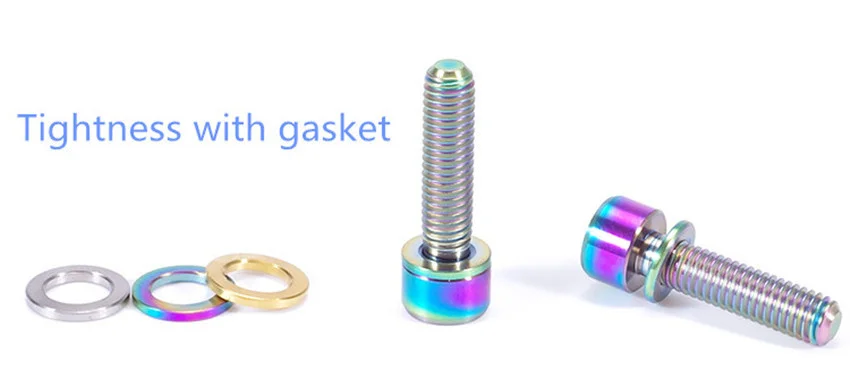 Ti уплотнительное кольцо шайба для мотоцикла велосипеда M5 M6 M8 M10 титановая