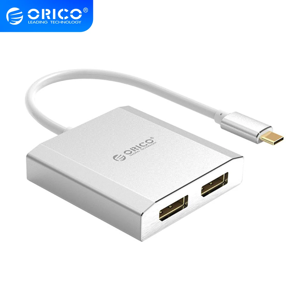 Видеокабель ORICO Type C Dual DP 4K HD большой кабель из сплава с разъемом экрана для