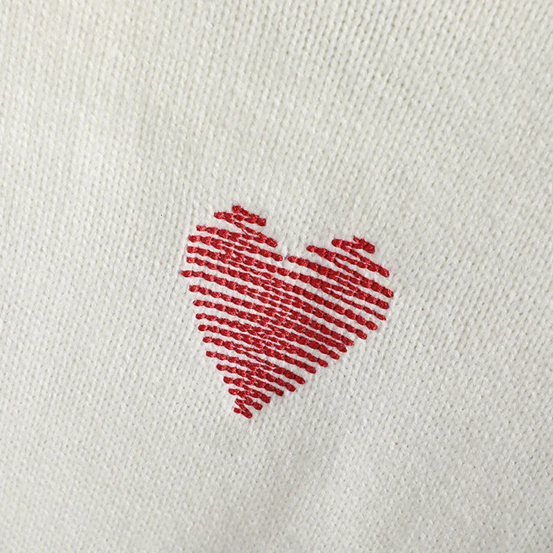 

IFEB 2021 Autumn Winter New Men's Loose Casual Sweater Love Shape Round Neck Simple Couple Knitting Streetwear Chic Warm Tops