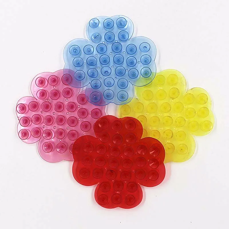 

5pcs/set New Lovely Strong Double Side Vacuum Sucker Magic Plastic Sucker Cute Bathroom Items Suction Stand Holder Bath Toys