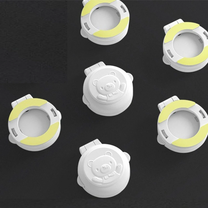 Lovely Bear Child Safety Locks Washing Machine Button Covers Baby Proofing Latch for Toilet Trash Cans | Мать и ребенок