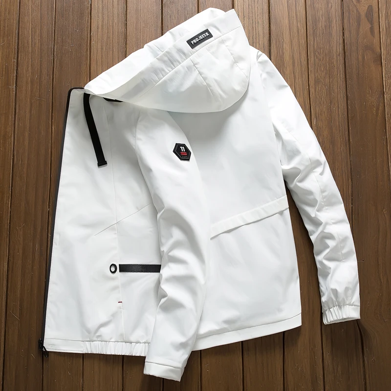 Демисезонный Курточка бомбер мужская повседневная однотонная куртка-ветровка