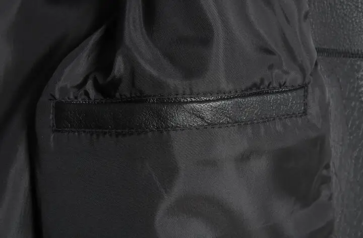 

Mens Baseball Vintage Casual Real Sheepskin Genuine Coat Winter Autumn Leather Business Jacket For Men