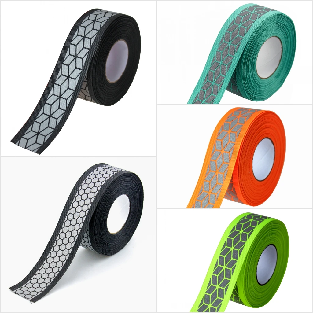 Silver Reflective Webbing Ribbon DIY Fabric Tape For Clothing Sew on 3cm x 2meter