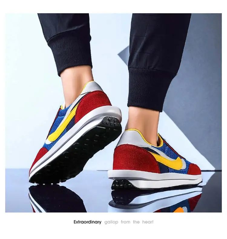 Дизайнерские кроссовки LDWAFFLE/SACAI; мужские и женские кроссовки; роскошные кроссовки для бега; дорожные кроссовки; цвет оранжевый, белый