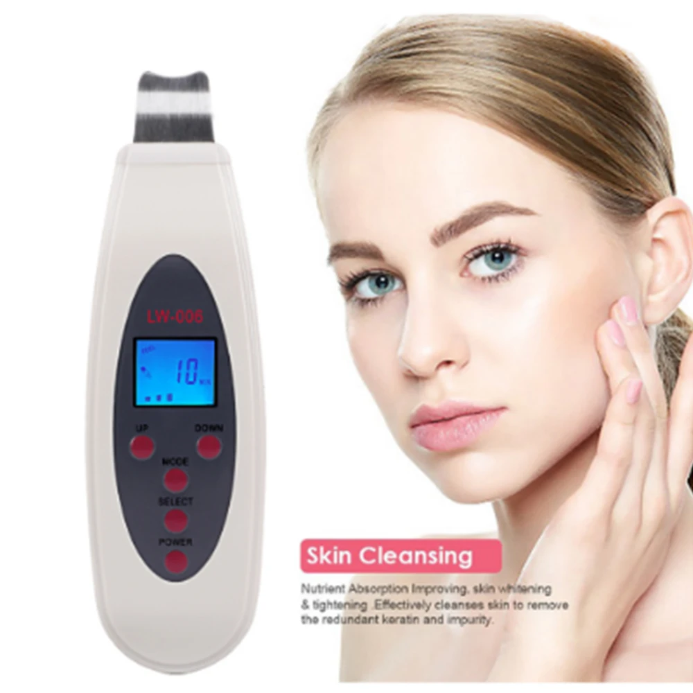 Lcd Ультразвуковой скраб для кожи лица очищающее средство лицо удаление акне