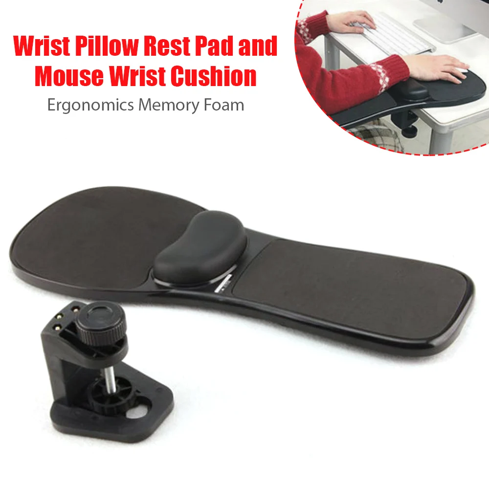 

New ArrivalComputer Mouse Pad Wrist Rest Hand Protect Armrest Home Office Wrist Mouse Pad Extension Platform Tray for Desk Chair