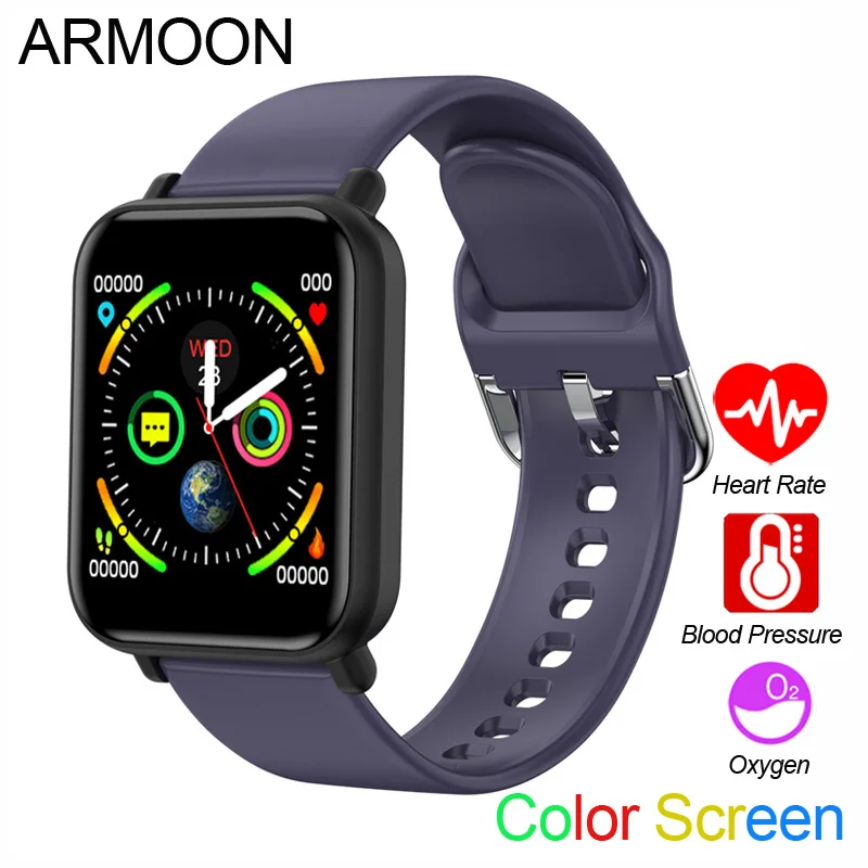 

Smart Watch Heart Rate Blood Pressure Bracelet Fitness Tracker Monitor Sport Men Women SMS Call Alarm Step Color Waterproof Band