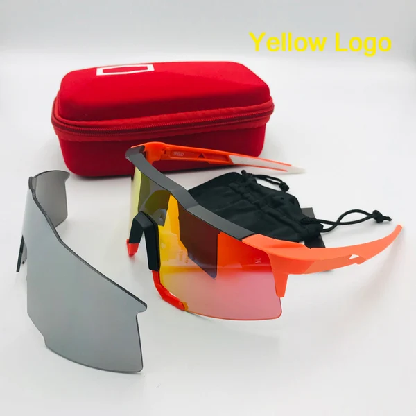 2 Lens Not Polarized Уличные спортивные очки с 3 линзами для езды на велосипеде, Mtb, гоночные очки для шоссейного велосипеда, мужские и женские солнцезащитные очки UV400 для езды на велосипеде, очки для бега - Цвет: 2 Lens Not Polarized