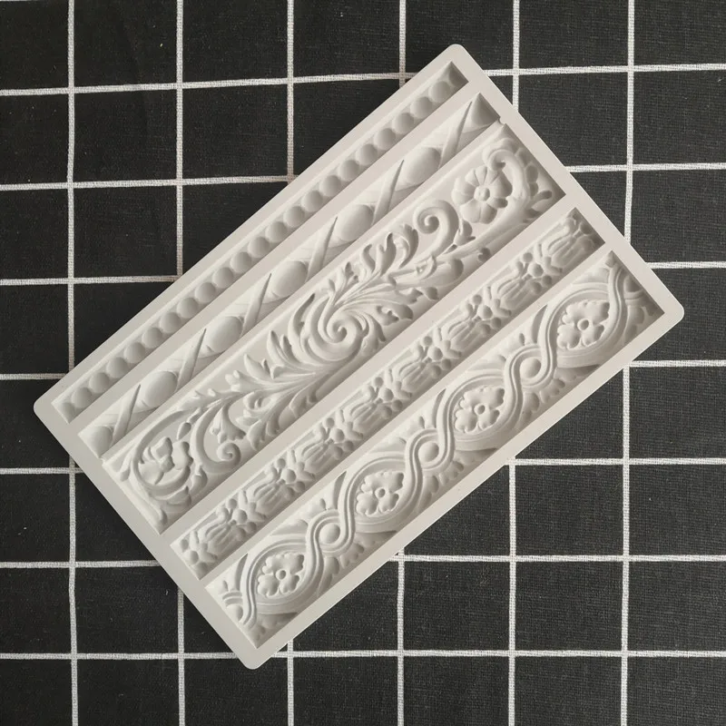 Сахарное ремесло цветок силиконовые формы Шоколадный сироп торт границы