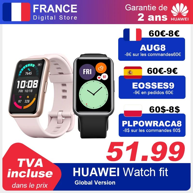 Оригинальные часы HUAWEI с диагональю 1 64 дюйма яркий дисплей AMOLED Быстрая тренировка