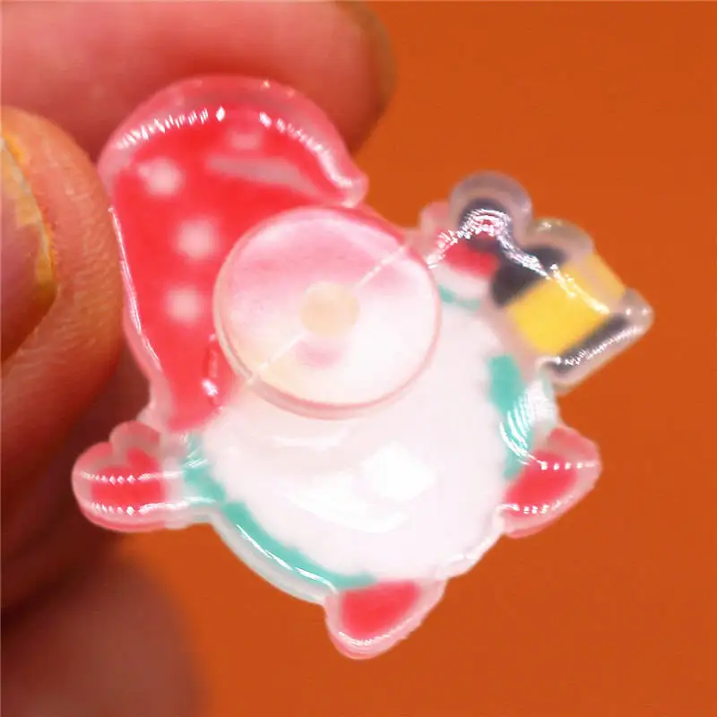 1pcs Luminous Christmas Croc Charms Cute Cartoon Santa Fluorescent PVC Shoe Accessorie Decorations fit Croc Jibz Kids Party Gift