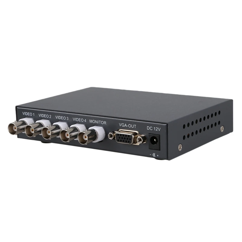 VGA 4CH цветная камера видеонаблюдения видео процессор Quad Splitter пульт