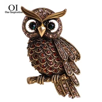 oi large bird owls vintage brooches antiques bouquet owl hijab pin up designer wedded broach scarf clips jewelry fleur de lis