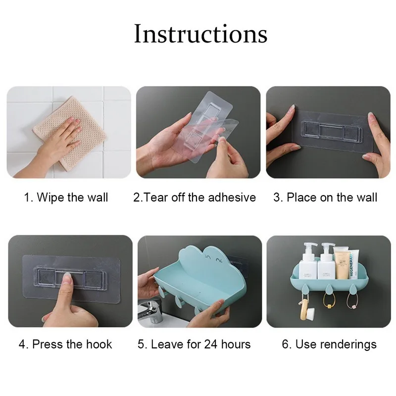 

2021 Bathroom Storage Rack Perforation-Free Cloud Bathroom & Toilet Wall-Mounted Multifunctional Storage Rack Non-Marking Paste