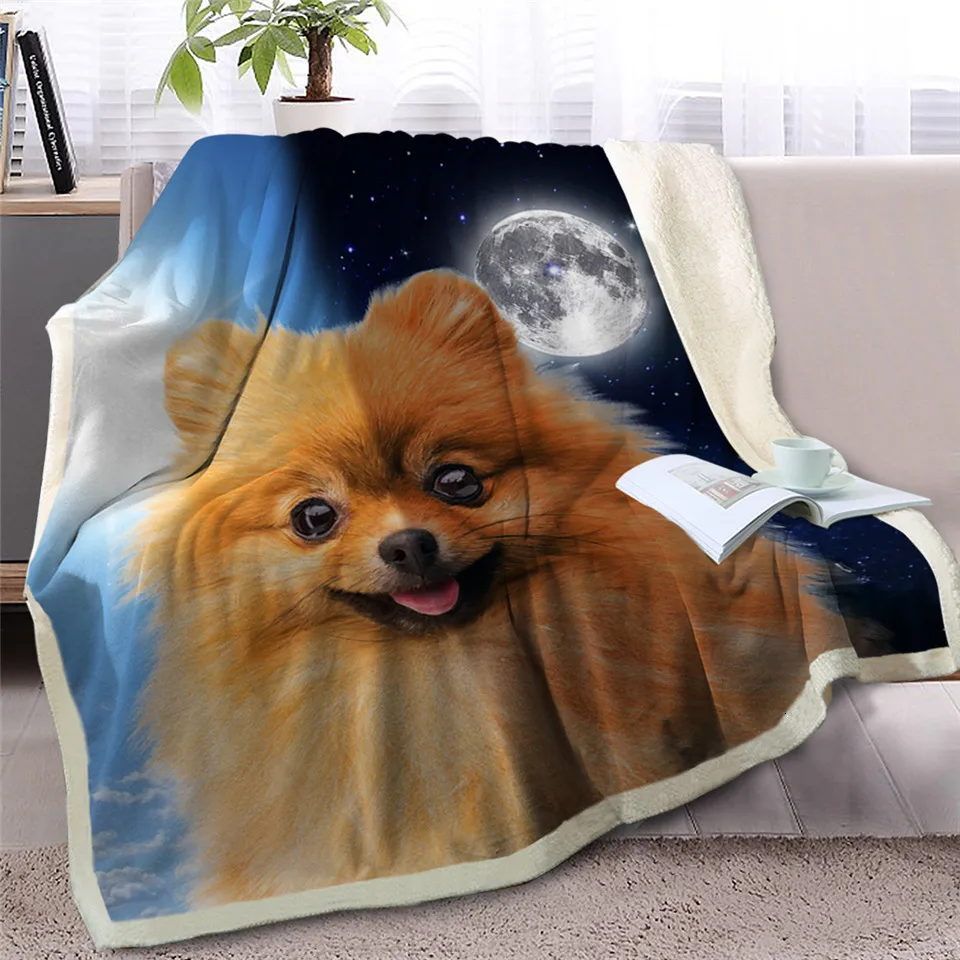 Blesslive одеяло для питомца собаки шерпы на кровать 3D Border Collie Throw Одеяло покрывало для животных день и ночь небо пейзаж чехол для дивана